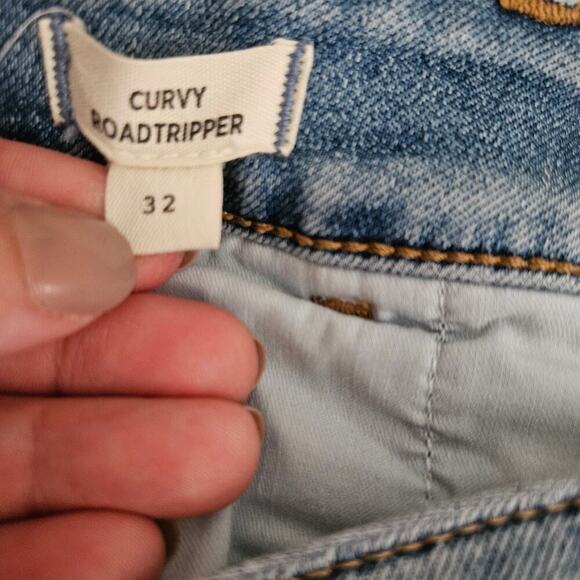 Madewell Curvy Roadtripper Skinny‎ High Rise Stretch Jeans 32 Distressed Knee - Picture 7 of 9